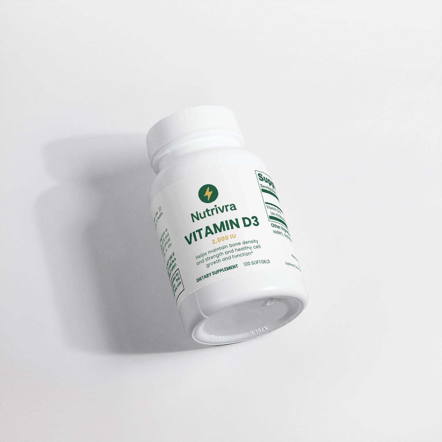 Vitamin D3 2000 IU | Bone & Immune Support