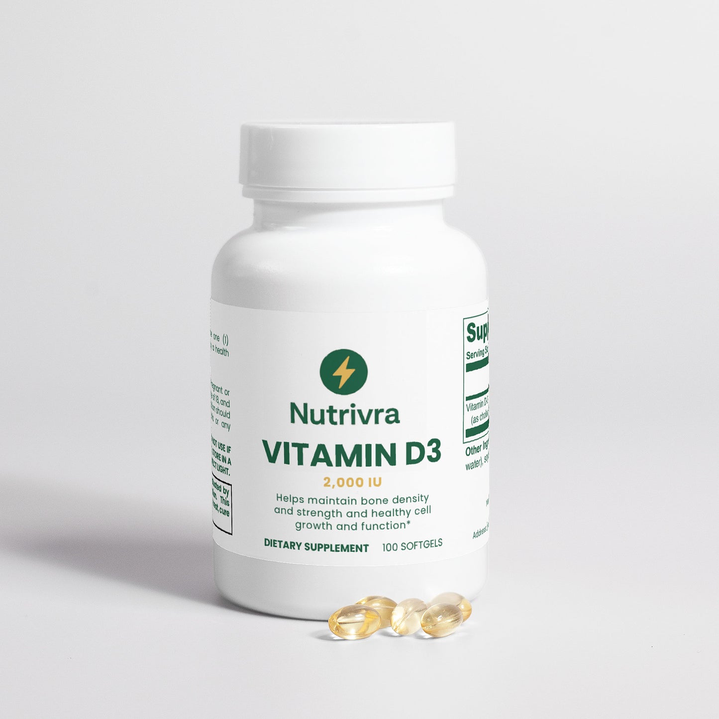 Vitamin D3 2000 IU | Bone & Immune Support