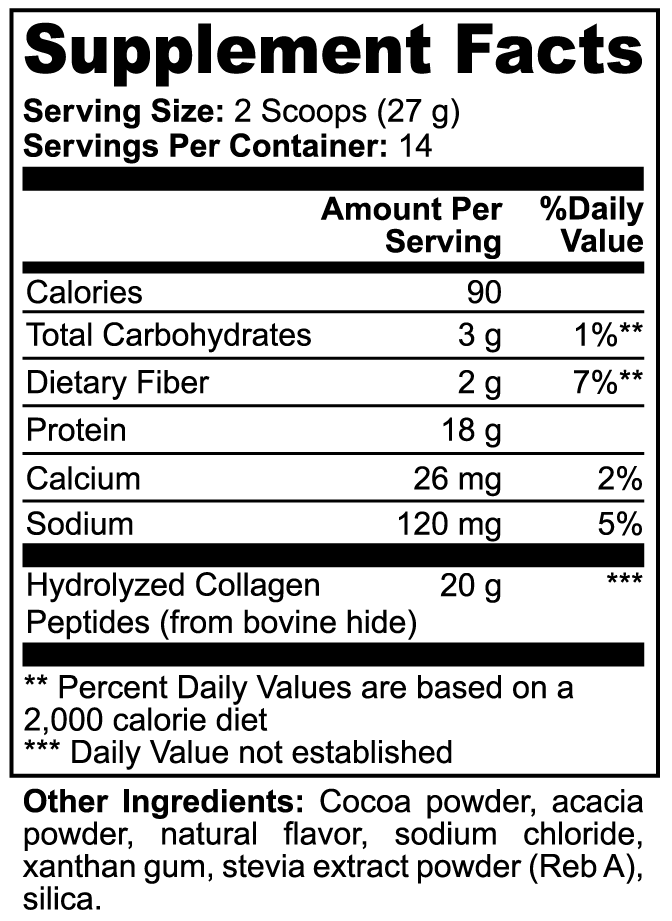 Collagen Peptides Powder – Chocolate Flavor | Daily Nutrition Drink Mix