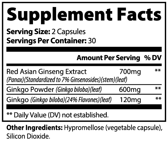Ginkgo Biloba & Ginseng Capsules | Herbal Wellness