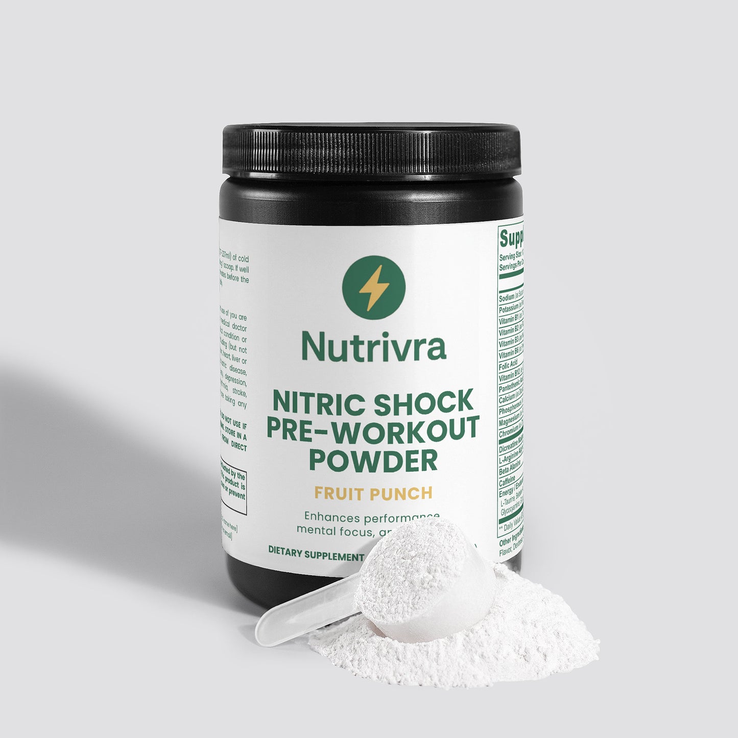 Pre-Workout Powder – Fruit Punch Flavor | Energy & Focus