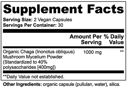 Chaga Mushroom Capsules | Natural Wellness Support