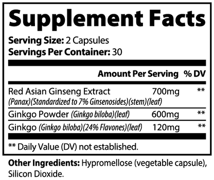 Ginkgo Biloba & Ginseng Capsules | Herbal Wellness