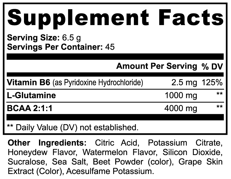 BCAA Powder – Honeydew & Watermelon | Post-Workout Recovery