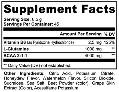 BCAA Powder – Honeydew & Watermelon | Post-Workout Recovery
